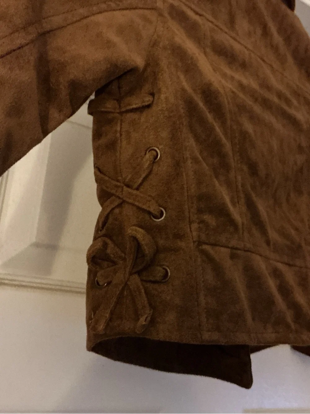 OshKosh B'gosh Chestnut Brown Faux Suede Moto Jacket